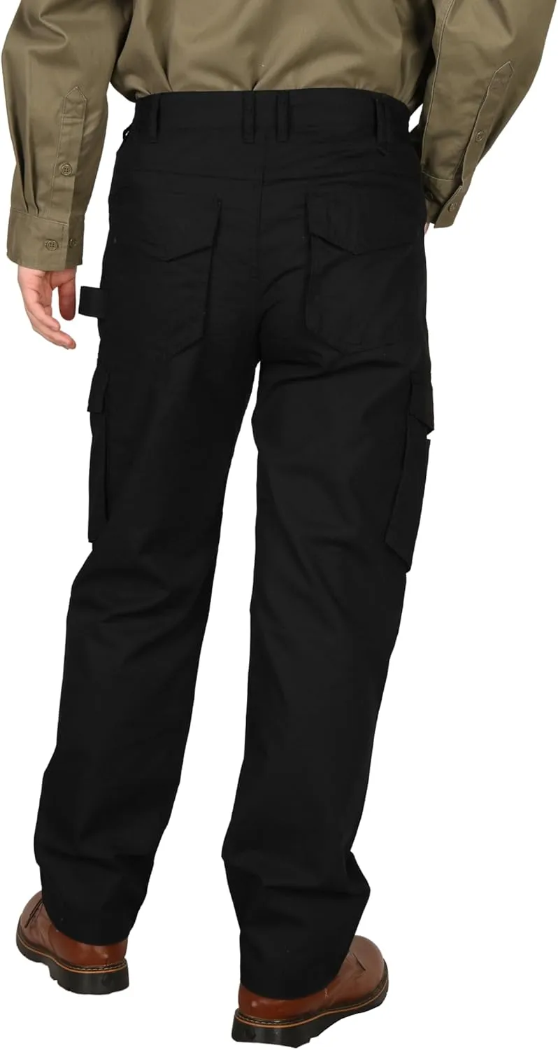 BOCOMAL FR Pants Cargo Pockets Lightweight 100% C Rip Stop Water Repellent Finish Flame Resistant Jeans Regular Fit