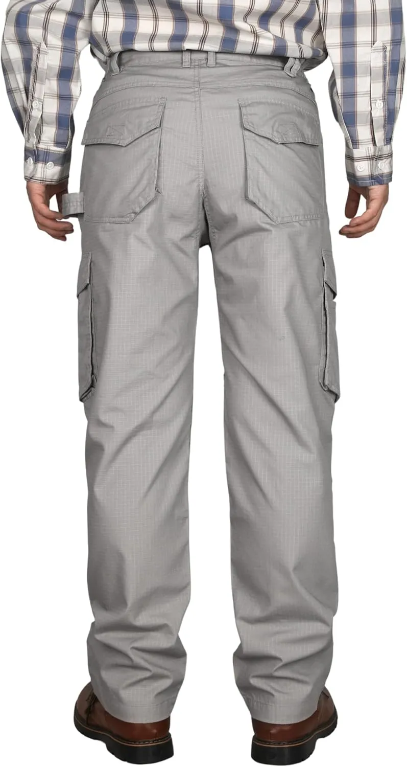 BOCOMAL FR Pants Cargo Pockets Lightweight 100% C Rip Stop Water Repellent Finish Flame Resistant Jeans Regular Fit