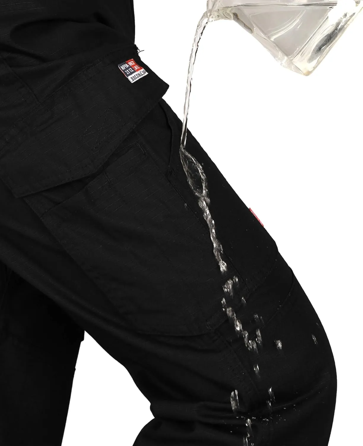 BOCOMAL FR Pants Cargo Pockets Lightweight 100% C Rip Stop Water Repellent Finish Flame Resistant Jeans Regular Fit