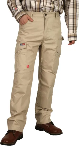 BOCOMAL FR Pants Cargo Pockets Lightweight 100% C Rip Stop Water Repellent Finish Flame Resistant Jeans Regular Fit