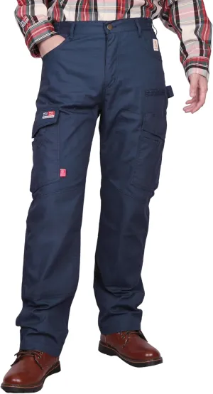 BOCOMAL FR Pants Cargo Pockets Lightweight 100% C Rip Stop Water Repellent Finish Flame Resistant Jeans Regular Fit