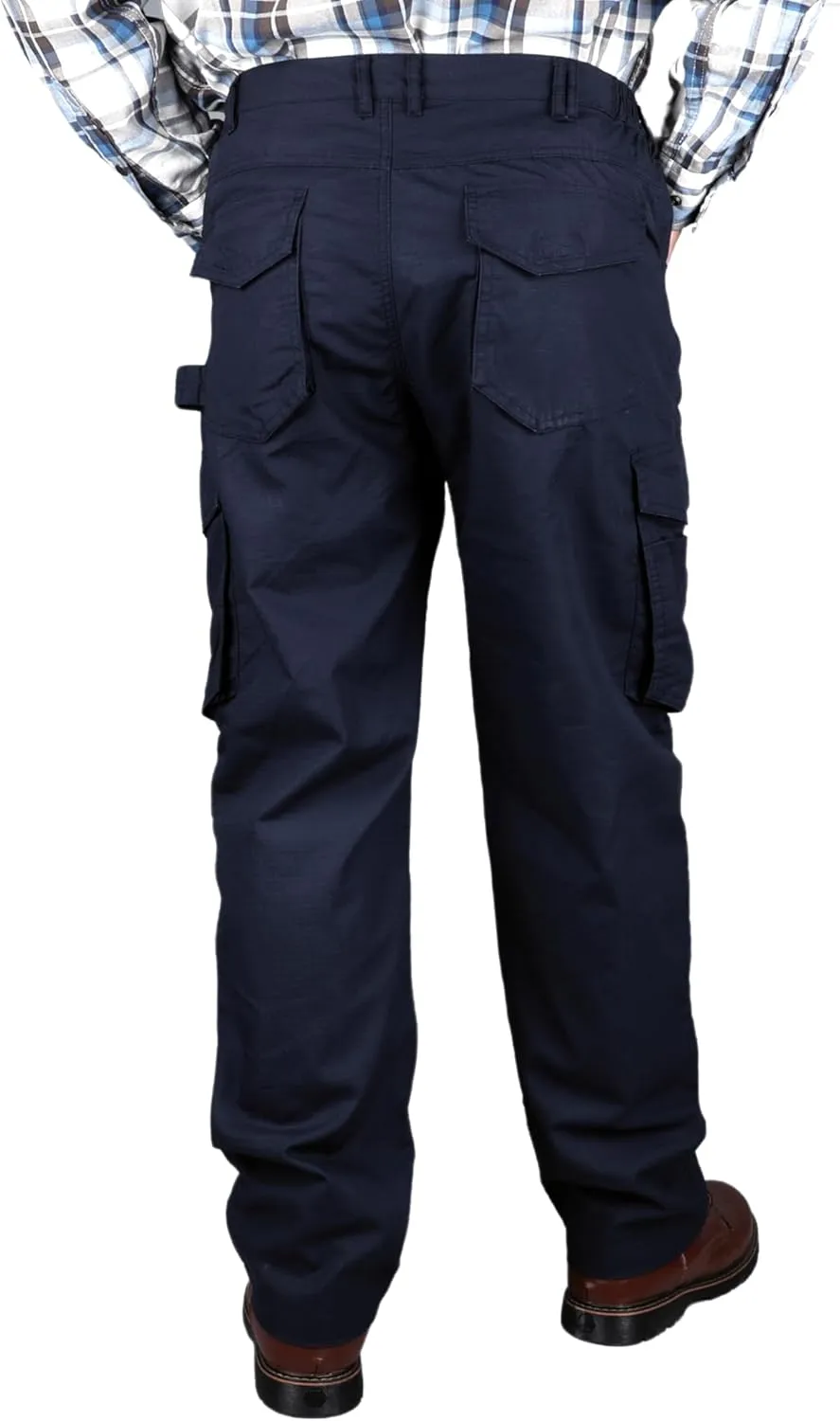 BOCOMAL FR Pants Cargo Pockets Lightweight 100% C Rip Stop Water Repellent Finish Flame Resistant Jeans Regular Fit
