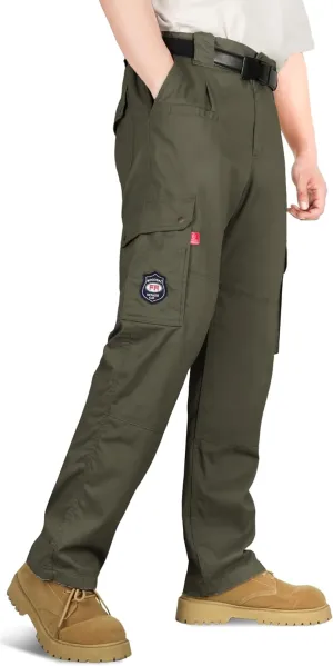 BOCOMAL FR Pants for Men Cargo Flame Resistant Pants(2112&CAT2) 100% C 7.5oz Utility Fire Resistant Pants
