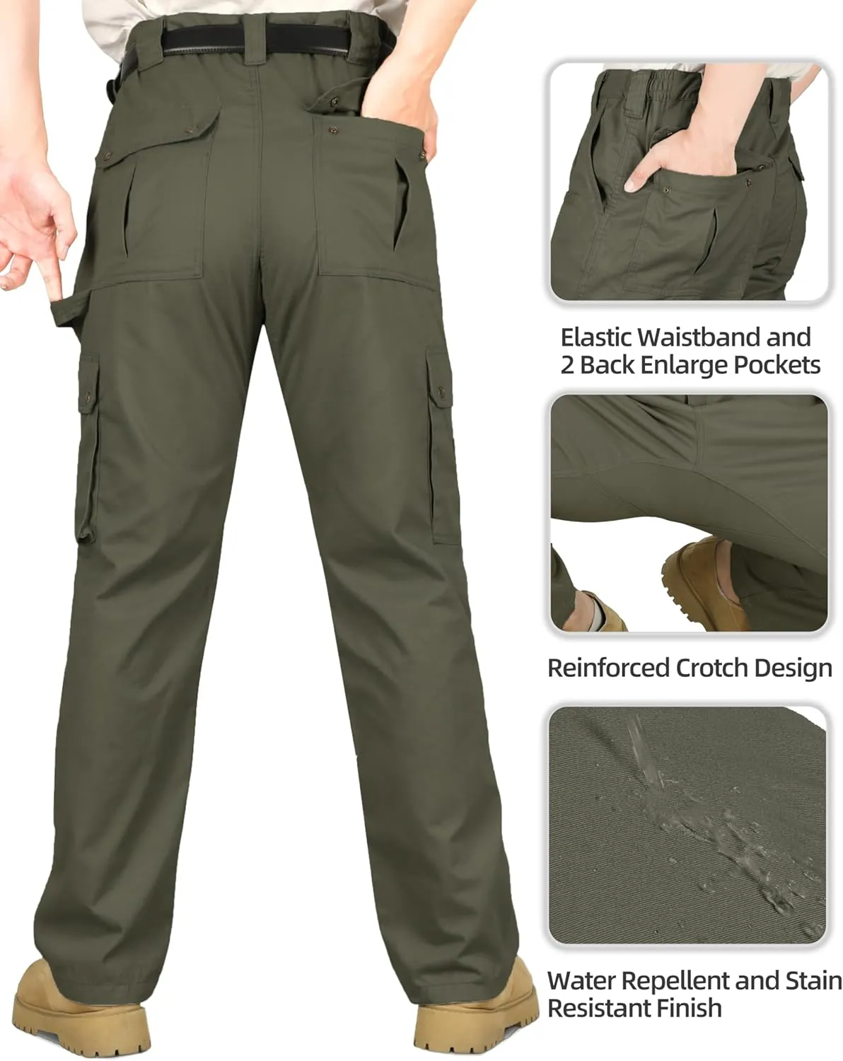 BOCOMAL FR Pants for Men Cargo Flame Resistant Pants(2112&CAT2) 100% C 7.5oz Utility Fire Resistant Pants