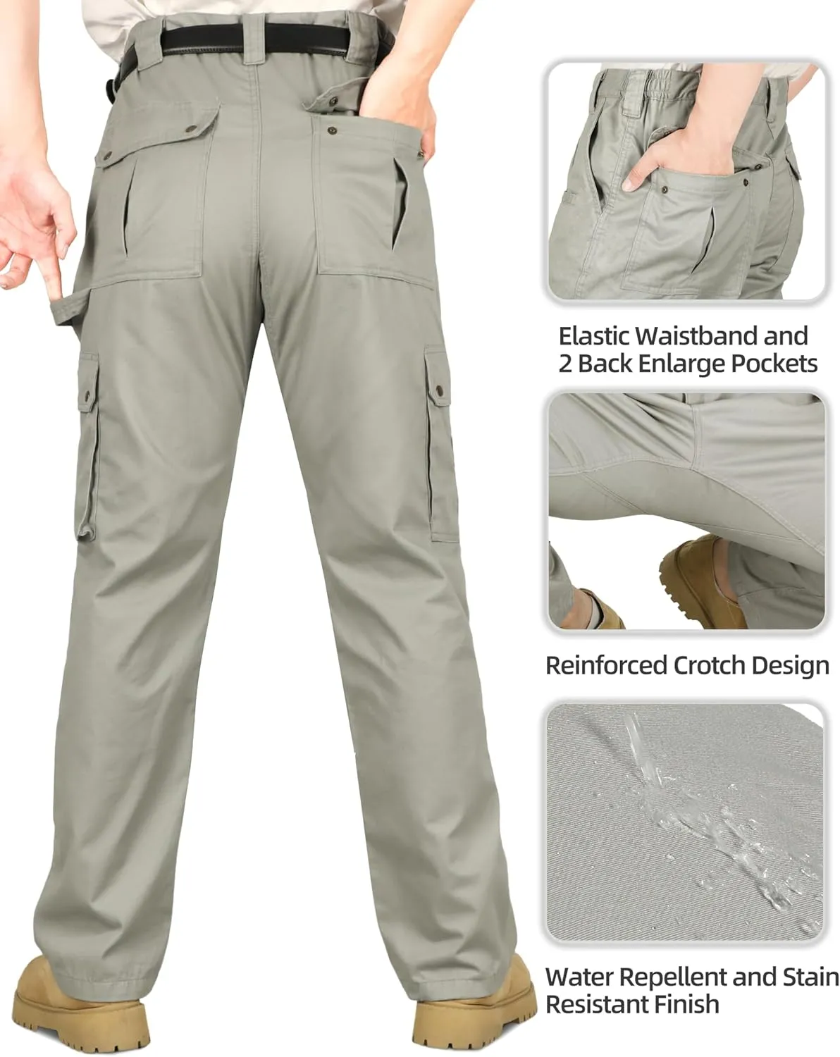 BOCOMAL FR Pants for Men Cargo Flame Resistant Pants(2112&CAT2) 100% C 7.5oz Utility Fire Resistant Pants