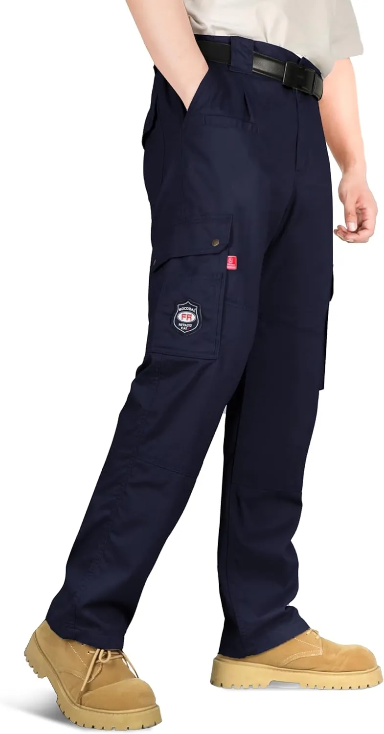 BOCOMAL FR Pants for Men Cargo Flame Resistant Pants(2112&CAT2) 100% C 7.5oz Utility Fire Resistant Pants