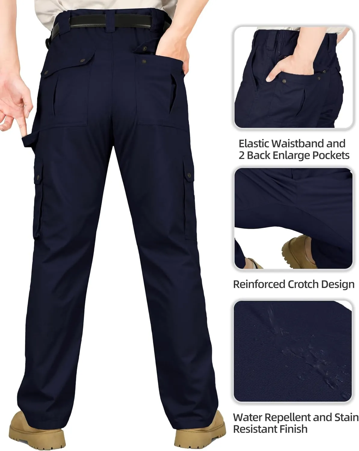 BOCOMAL FR Pants for Men Cargo Flame Resistant Pants(2112&CAT2) 100% C 7.5oz Utility Fire Resistant Pants