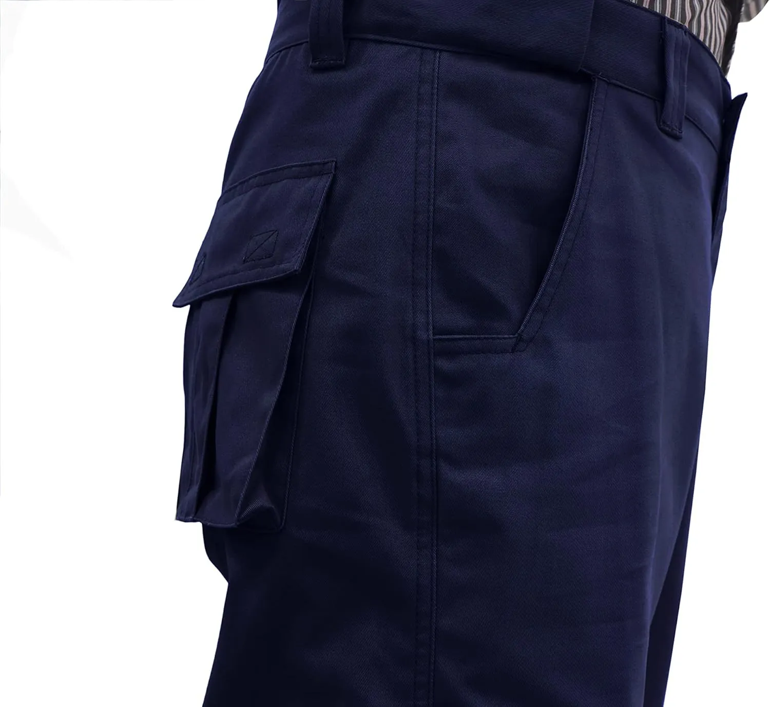 BOCOMAL FR Pants for Men Cargo Pockets Flame Resistant/Fire Retardant Elastic Waist Water & Oil Repellent Finish