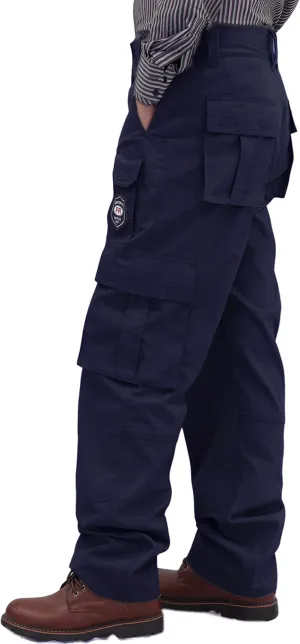 BOCOMAL FR Pants for Men Cargo Pockets Flame Resistant/Fire Retardant Elastic Waist Water & Oil Repellent Finish