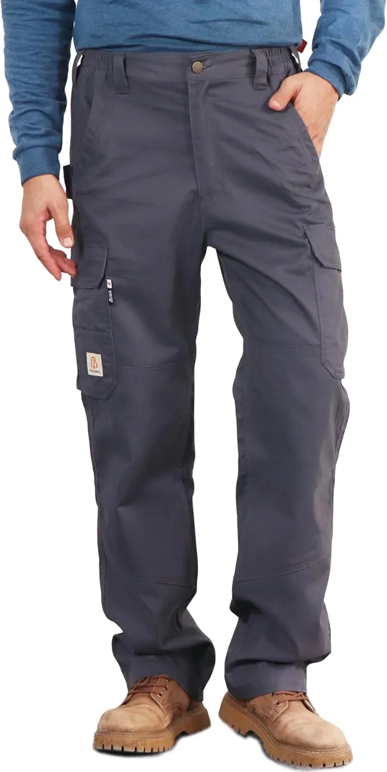 BOCOMAL FR Pants for Men Utility Cargo Pockets Flame Resistant/Fire Retardant Carpenter Water Oil Repellent Finish