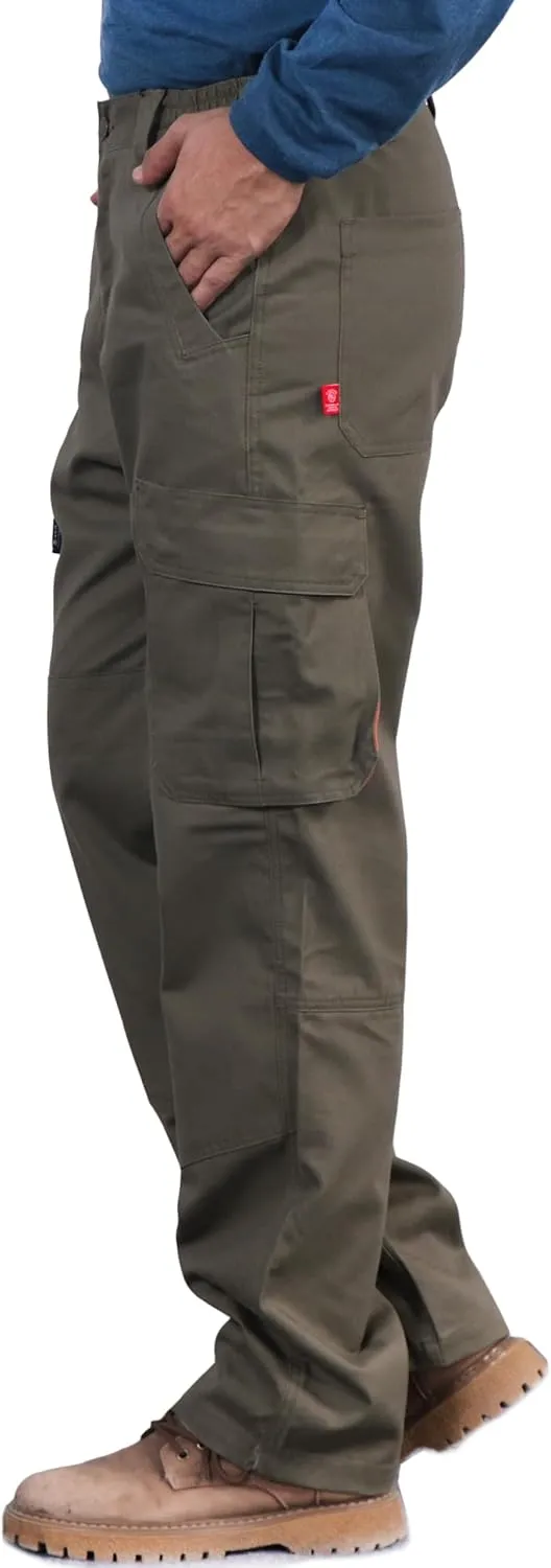 BOCOMAL FR Pants for Men Utility Cargo Pockets Flame Resistant/Fire Retardant Carpenter Water Oil Repellent Finish
