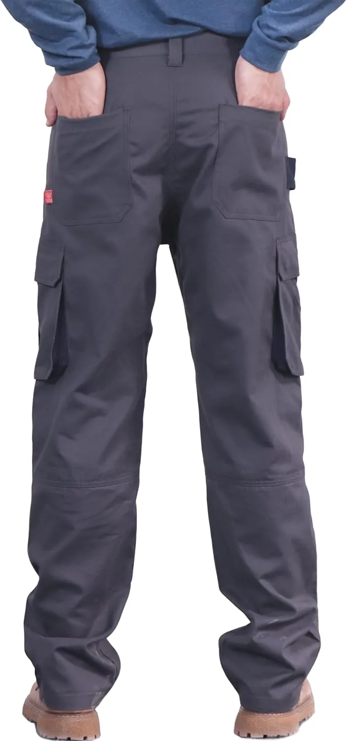 BOCOMAL FR Pants for Men Utility Cargo Pockets Flame Resistant/Fire Retardant Carpenter Water Oil Repellent Finish