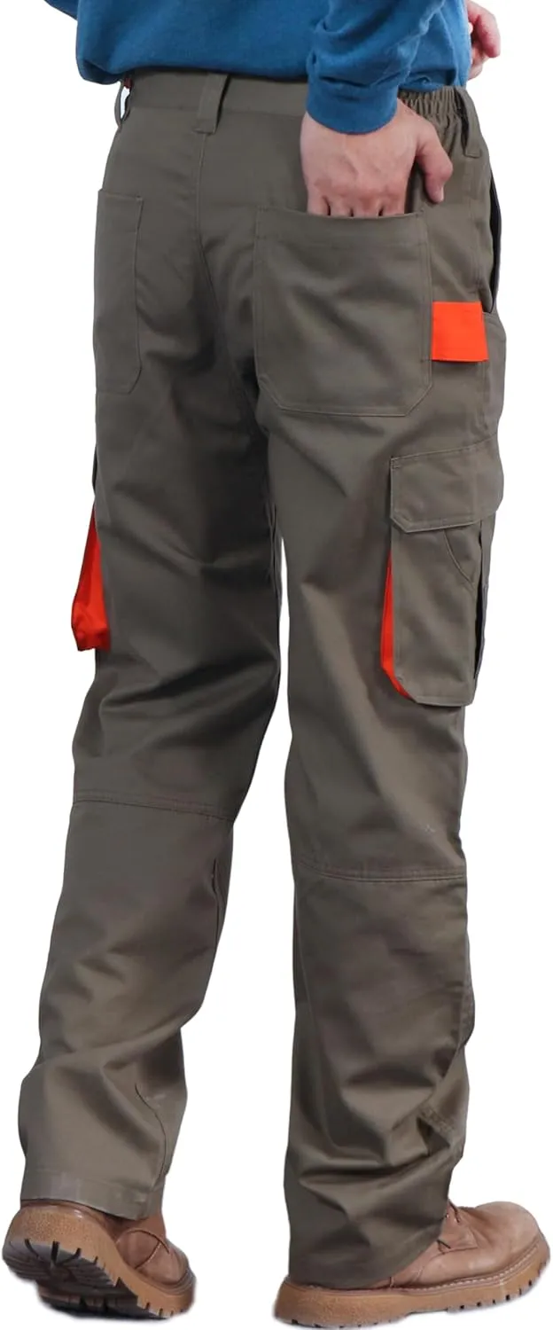 BOCOMAL FR Pants for Men Utility Cargo Pockets Flame Resistant/Fire Retardant Carpenter Water Oil Repellent Finish
