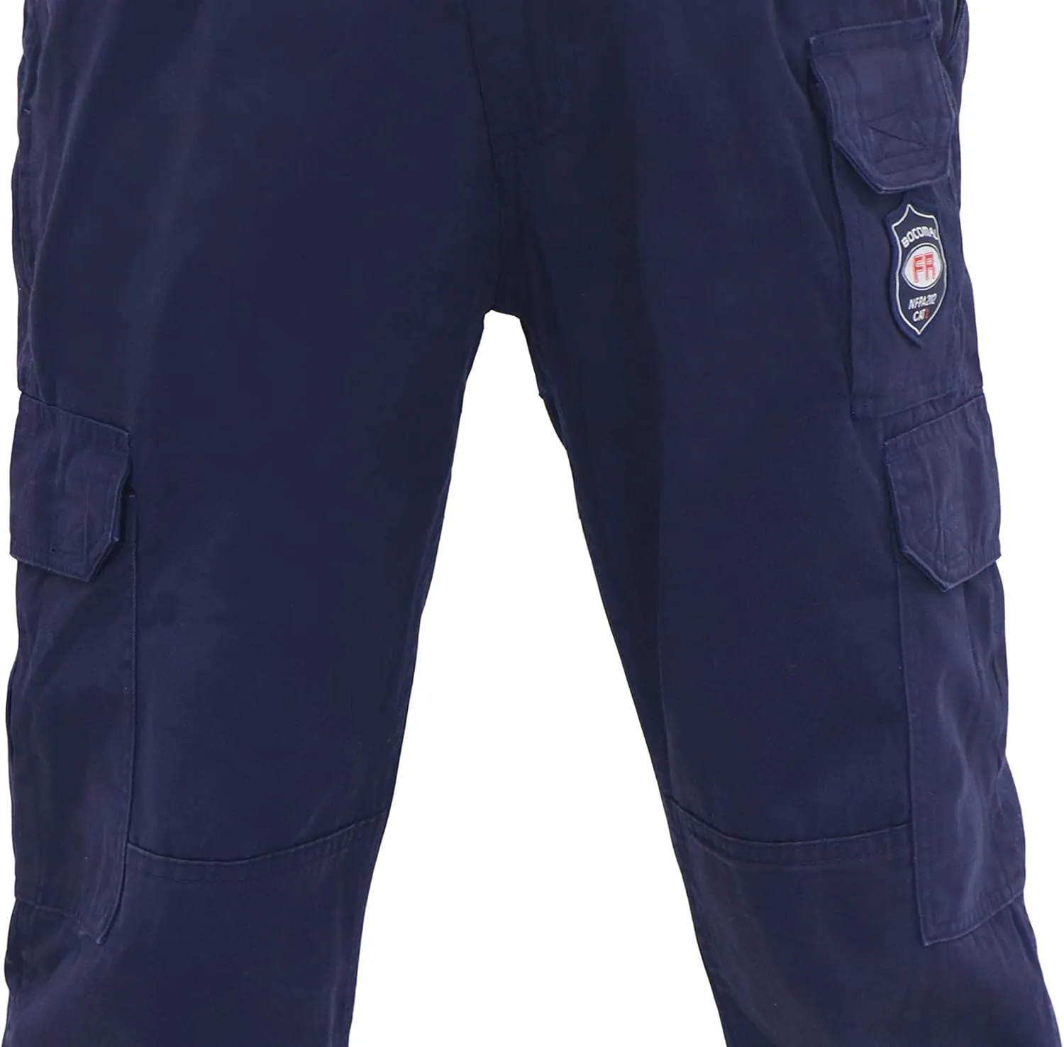 BOCOMAL Men's FR Cargo Pants Flame Resistant Pants Midweight 7.5oz (7 Pockets) Multi-Pockets FR Pants