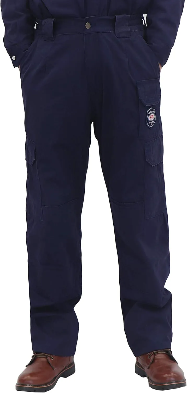 BOCOMAL Men's FR Cargo Pants Flame Resistant Pants Midweight 7.5oz (7 Pockets) Multi-Pockets FR Pants