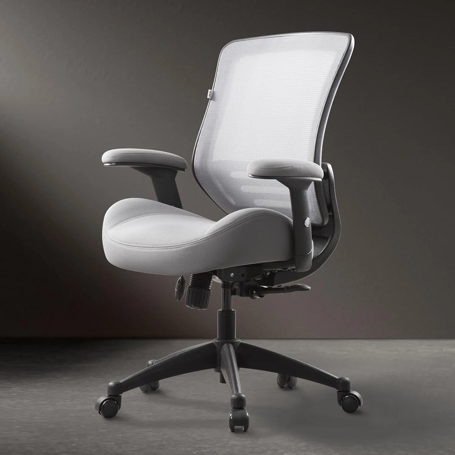 BOLISS 400lbs Mesh Ergonomic Super Soft Wide Cushion Office Computer Desk Chair Adjustable Arms (Grey