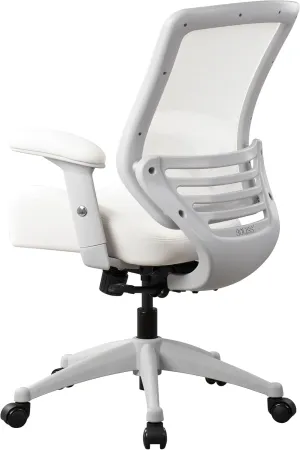 BOLISS 400lbs Mesh Ergonomic Super Soft Wide Cushion Office Computer Desk Chair Adjustable Arms (White