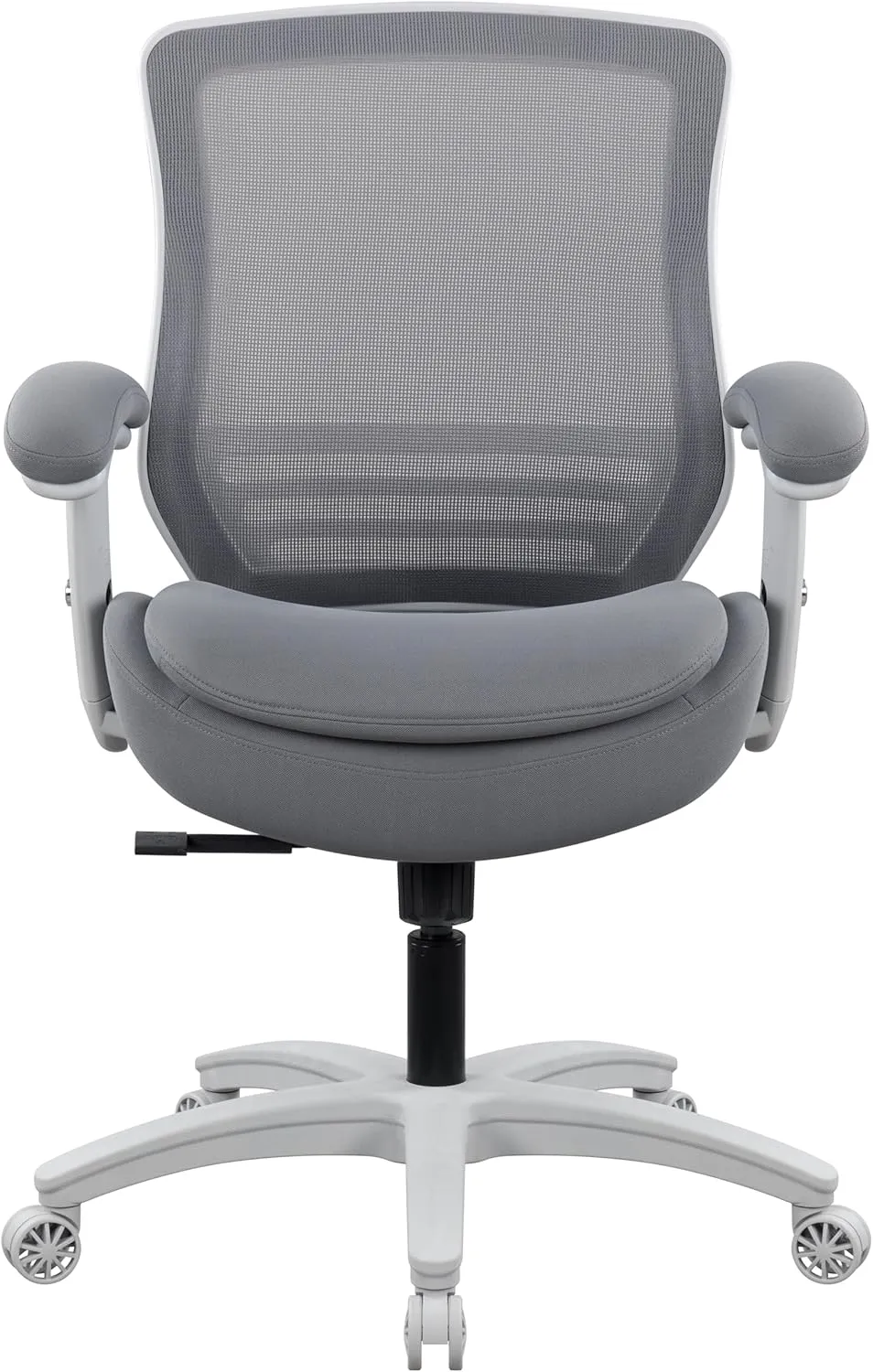 BOLISS 400lbs Mid Back Mesh Ergonomic Drafting Chair Big Adjustable Foot Ring Height Adjustable Armrest (Grey)