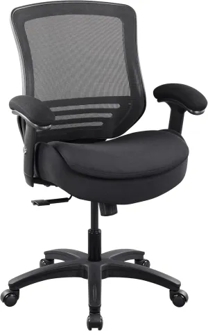 BOLISS 400lbs Mid Back Mesh Ergonomic Super Soft Wide Cushion Office Computer Desk Chair Adjustable Arms(Black)