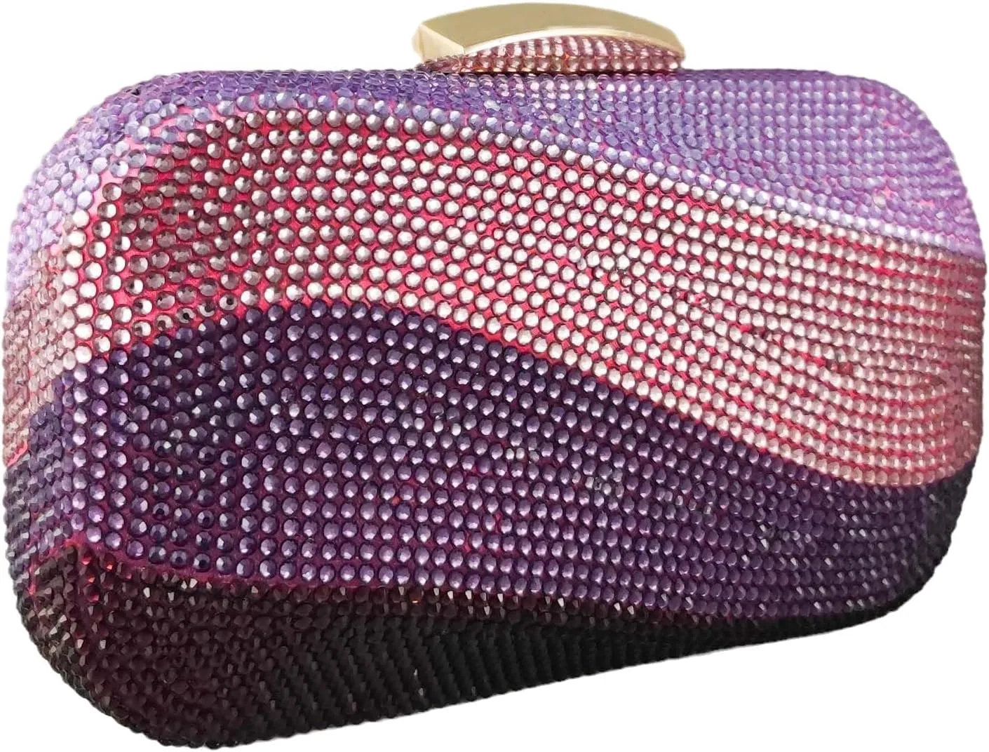 Boutique De FGG Sea Wave Luxury Crystal Clutch Evening Bags for Women Colorful Rhinestone Wedding Handbags and Purses