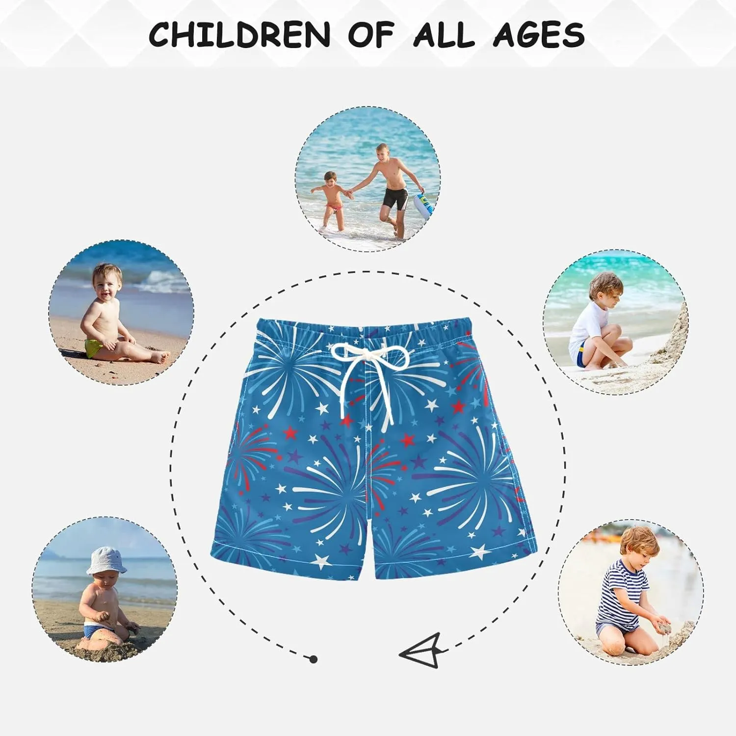 Boys Swim Trunks Toddler Boy Swim Board Shorts Swimwear Kids Beach Swimsuit Bathing Suits…