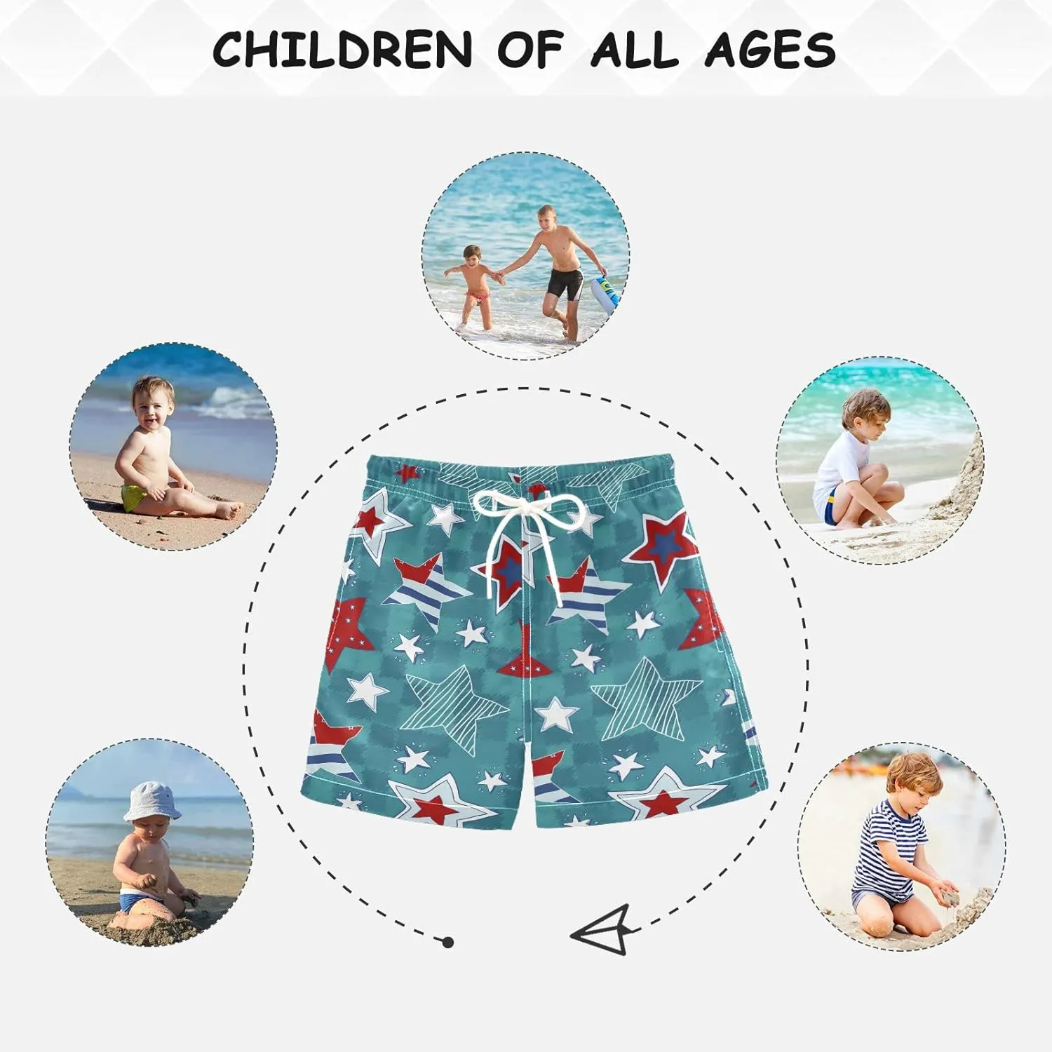 Boys Swim Trunks Toddler Boy Swim Board Shorts Swimwear Kids Beach Swimsuit Bathing Suits…