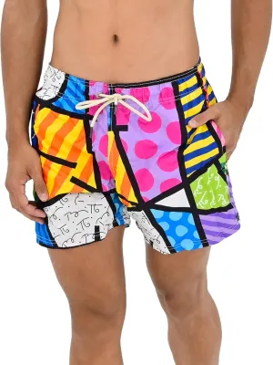Britto Romero Men's Swim Shorts by Shorts Co, Colorful Landscape