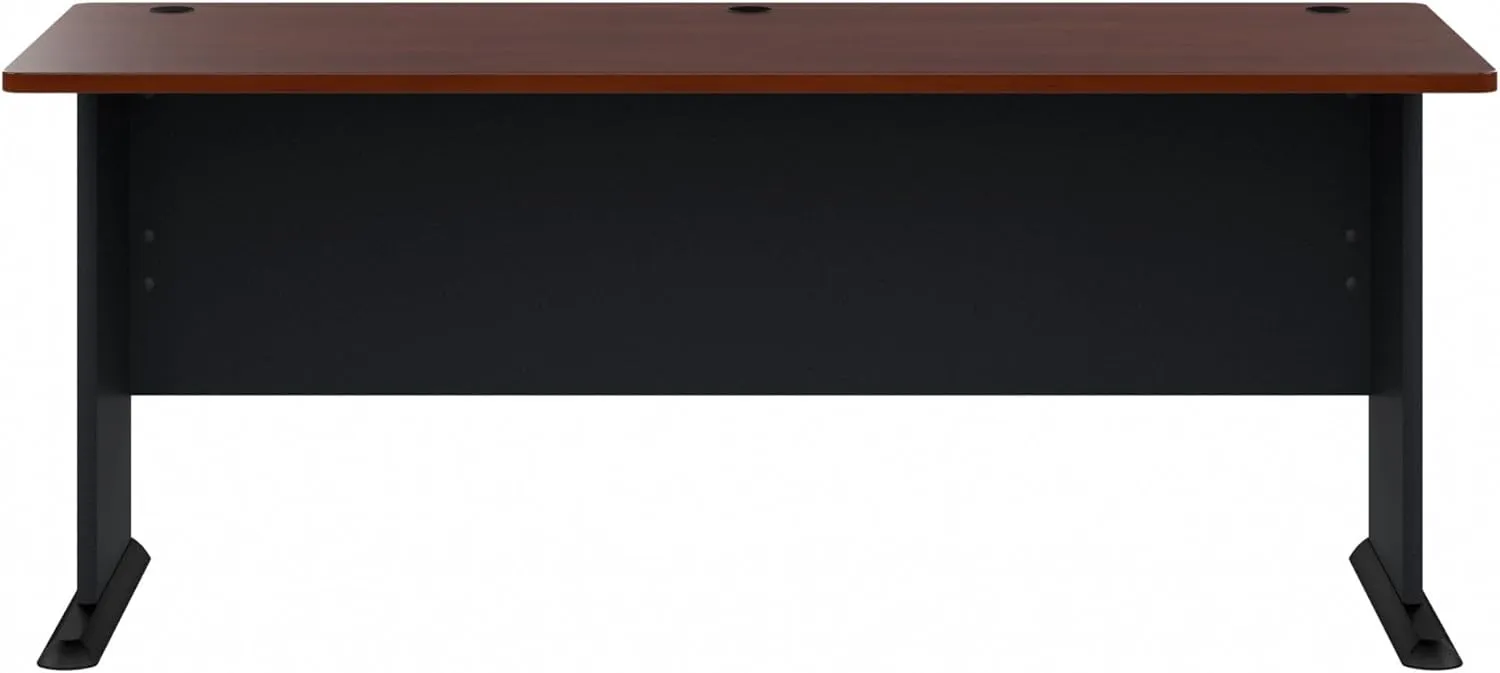 Bush Furniture Series A 72W Desk Workstation for Home or Professional Workspace, Desktop Solution for Office Use, Hansen Cherry