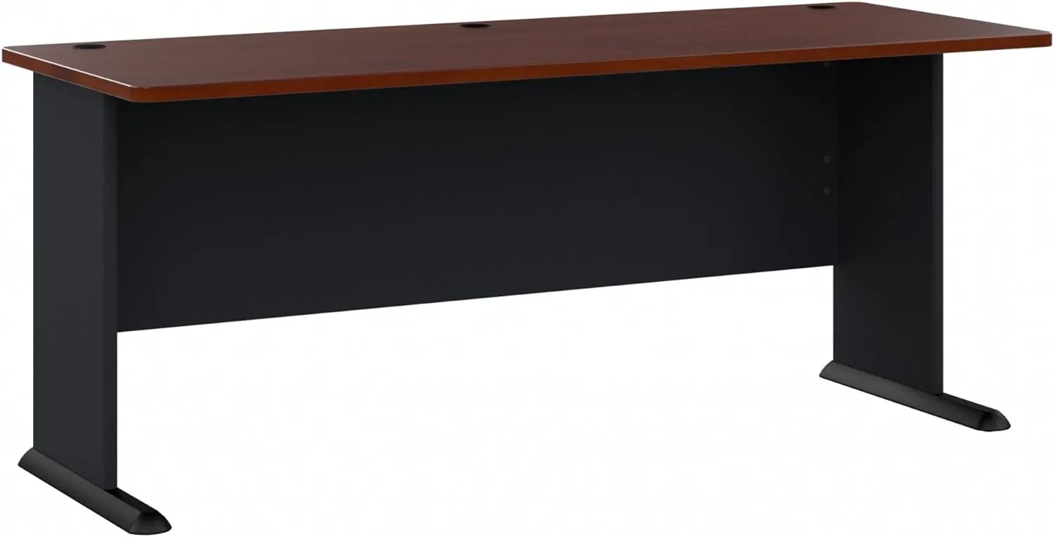 Bush Furniture Series A 72W Desk Workstation for Home or Professional Workspace, Desktop Solution for Office Use, Hansen Cherry