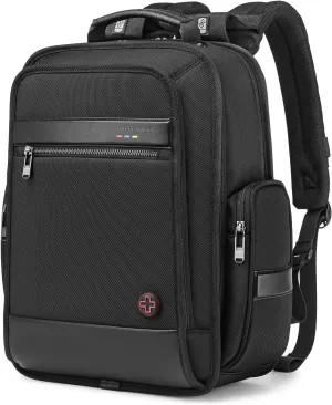 Business Laptop Backpack for Men Women, 20L Large Bookbag Travel TSA Approved Carry on Backpack Waterproof Casual Daypack 15.6" Professional Computer Bag with Thicker Compartments, Black