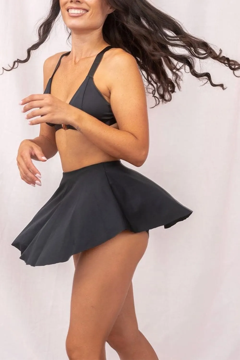BZB Flowy Mini Skirt with Shorts Underneath Gym Yoga Workout Dance Tennis Short Skirts Sexy Outfit for Women