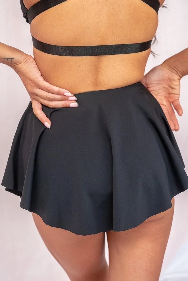 BZB Flowy Mini Skirt with Shorts Underneath Gym Yoga Workout Dance Tennis Short Skirts Sexy Outfit for Women