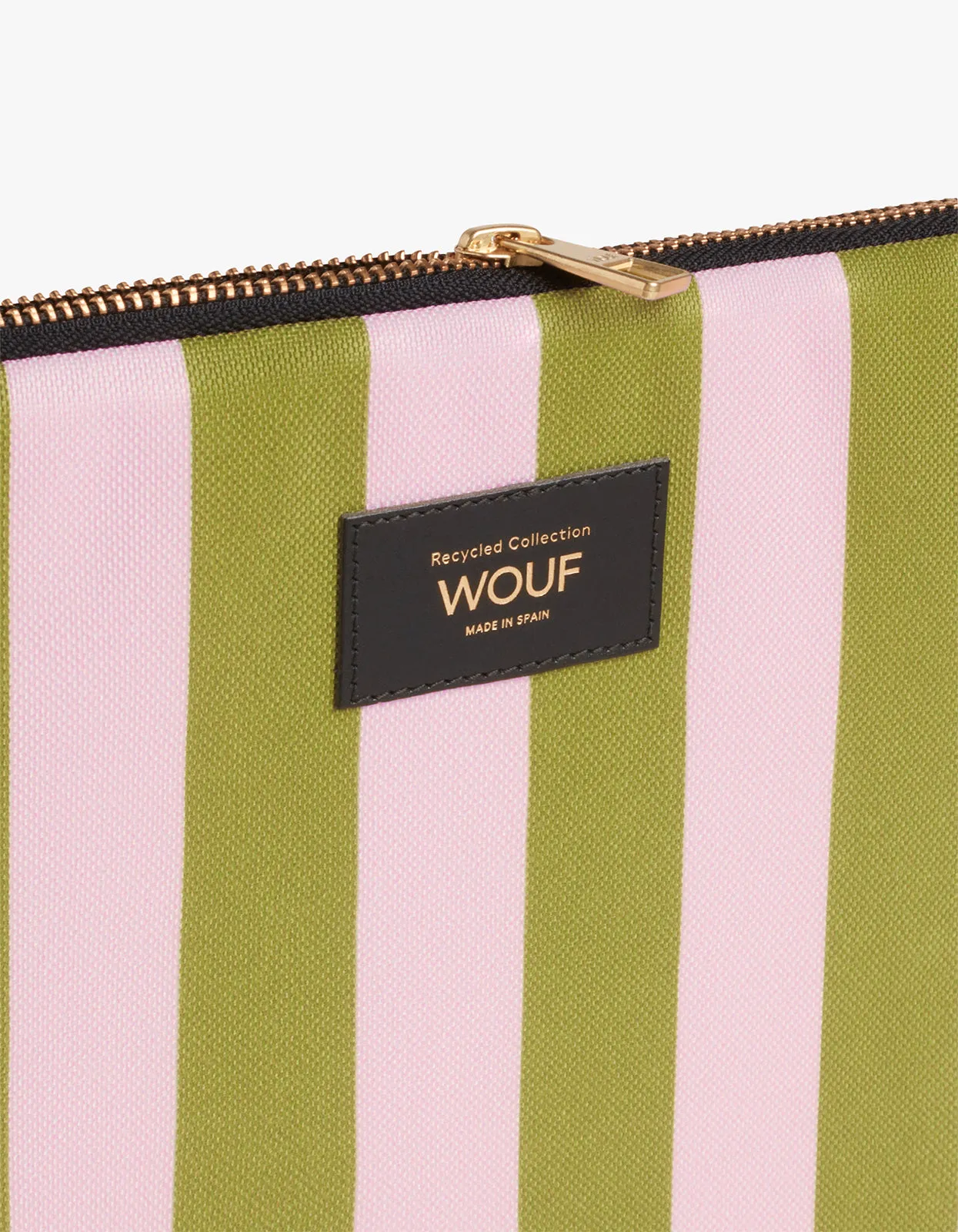 Cabana Laptop 13Inch Case - Pink And Green Stripe