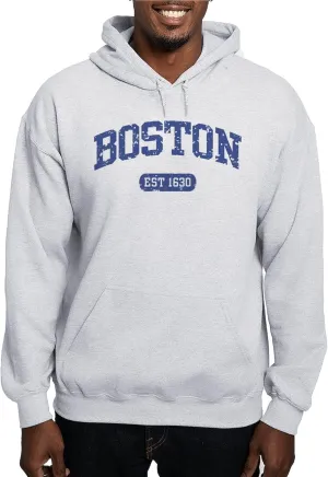 CafePress Boston EST 1630 Hooded Sweatshirt Men's Light Regular Fit Hooded Sweatshirt
