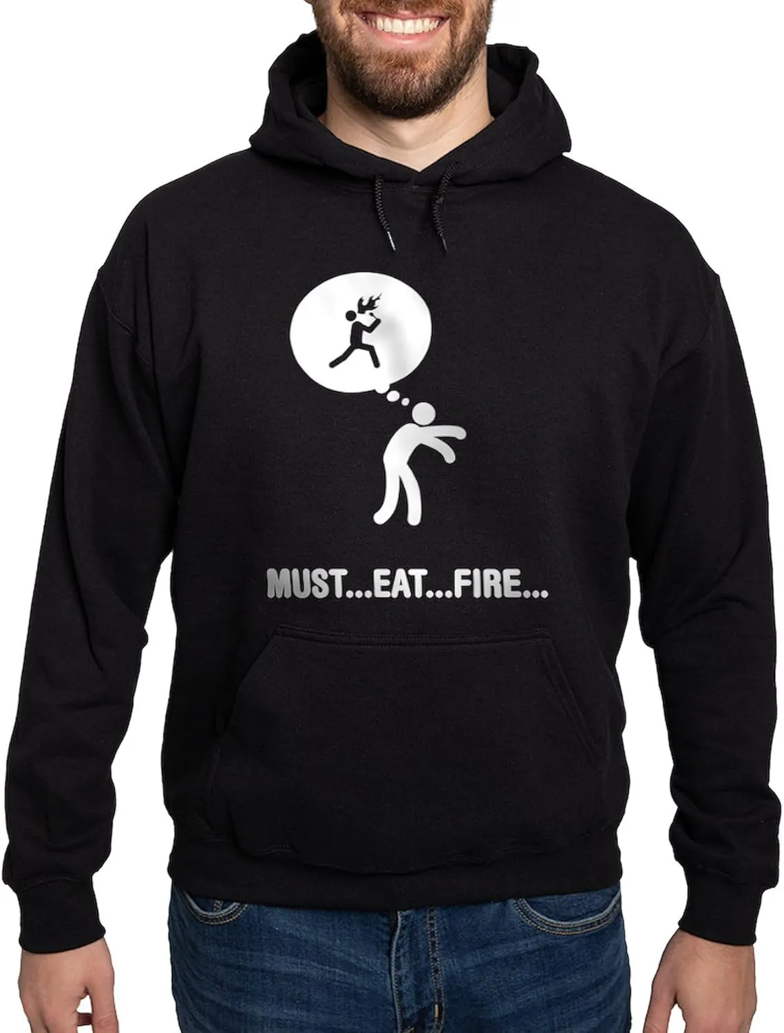 CafePress Fire Eater Hoodie (Dark) Men's Dark Rgular Fit Hoodie