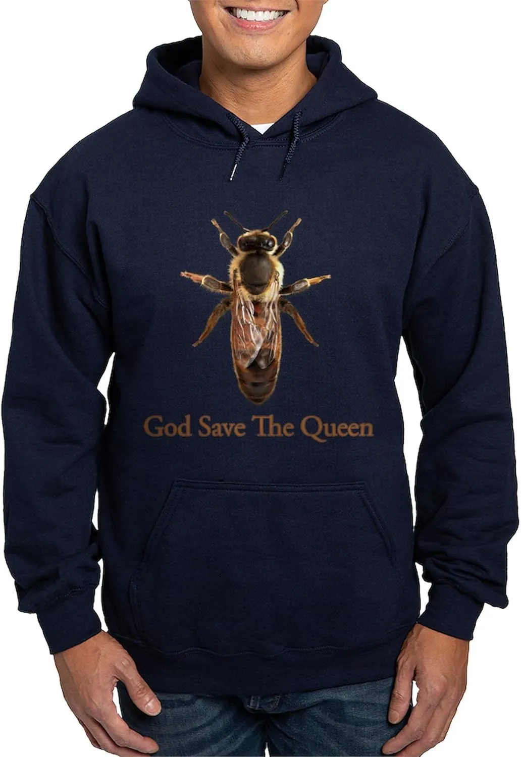 CafePress God Save The Queen (Bee) Hoodie (Dark) Men's Dark Rgular Fit Hoodie