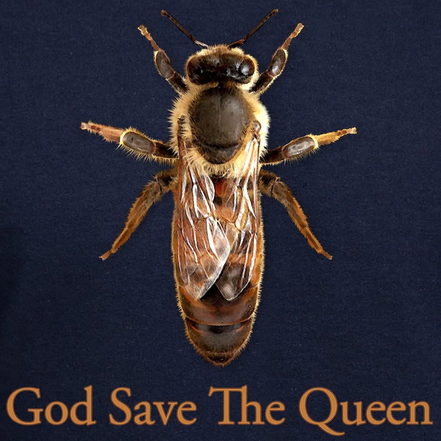 CafePress God Save The Queen (Bee) Hoodie (Dark) Men's Dark Rgular Fit Hoodie