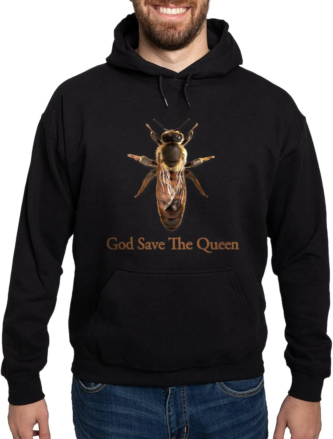CafePress God Save The Queen (Bee) Hoodie (Dark) Men's Dark Rgular Fit Hoodie