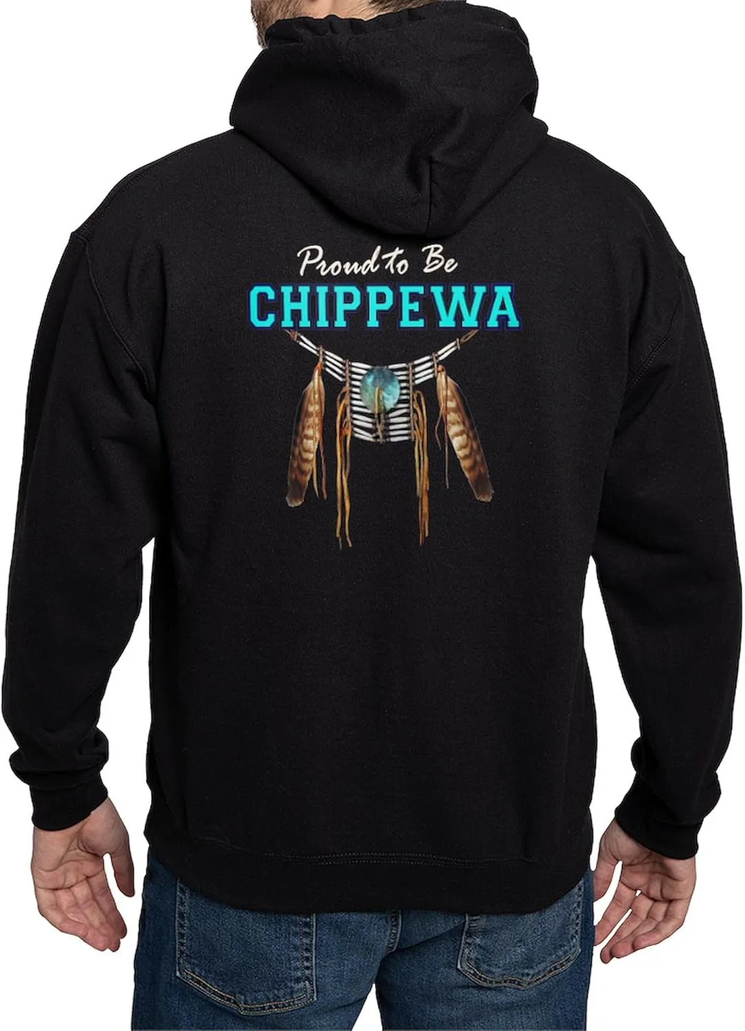 CafePress Proud To Be Chippewa Hoodie (Dark) Men's Dark Rgular Fit Hoodie