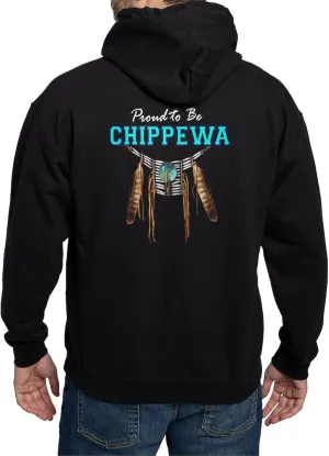 CafePress Proud To Be Chippewa Hoodie (Dark) Men's Dark Rgular Fit Hoodie