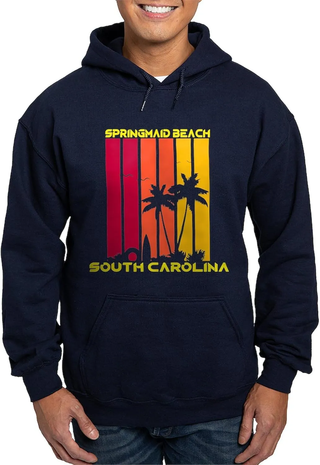 CafePress South Carolina Springmaid Beach Sweatshirt Men's Dark Rgular Fit Hoodie