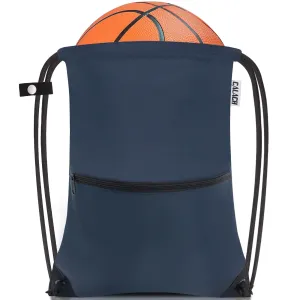 CALACH Large Gym Sports String Backpack Navy HLC004