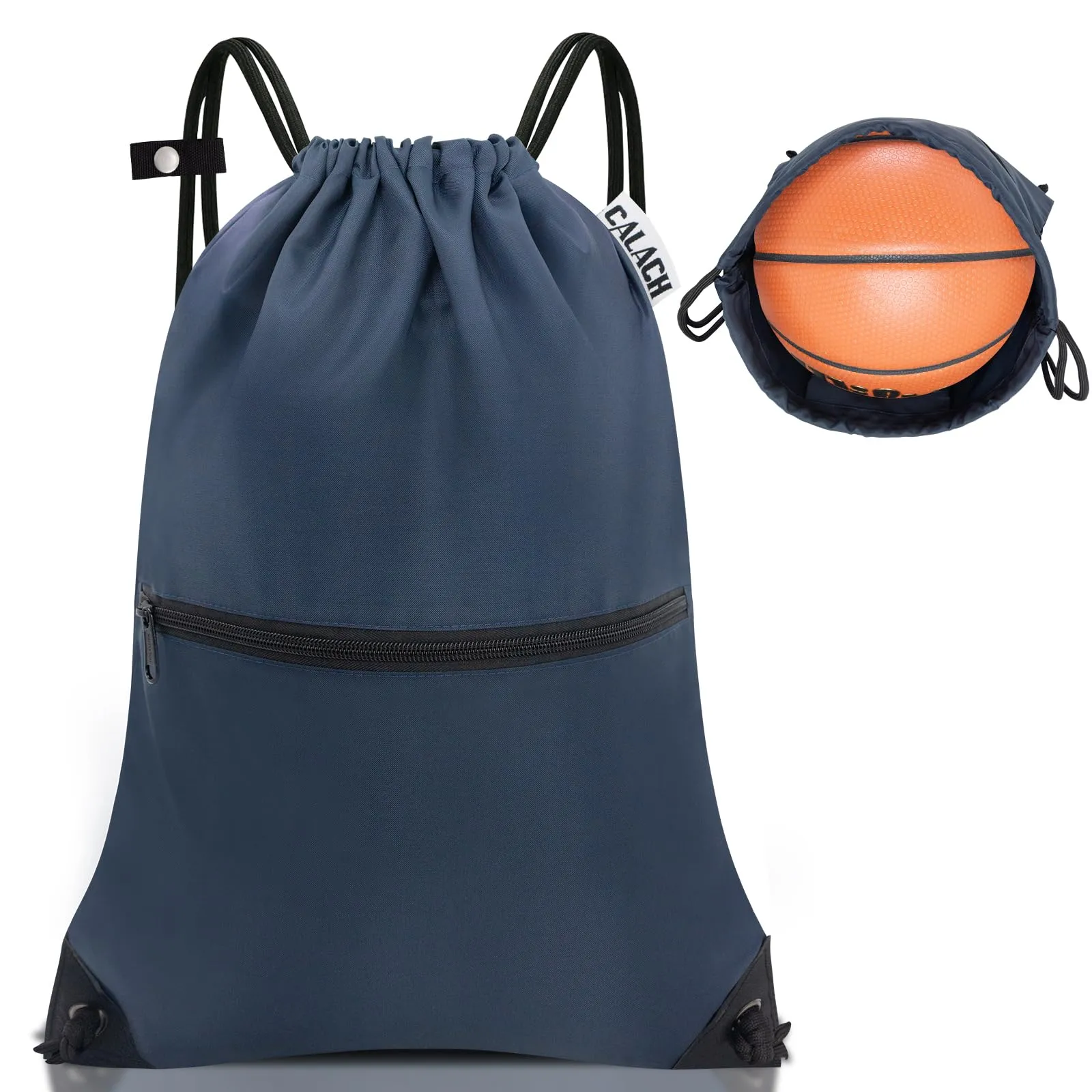 CALACH Large Gym Sports String Backpack Navy HLC004