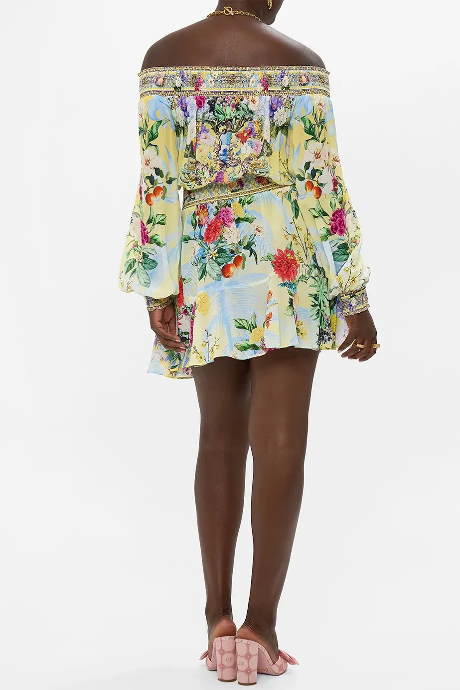 CAMILLA Off Shoulder Short Dress - Flor Fantastica