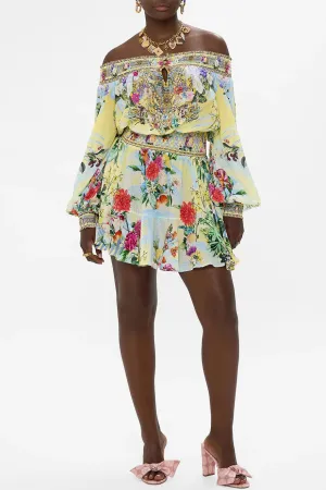 CAMILLA Off Shoulder Short Dress - Flor Fantastica
