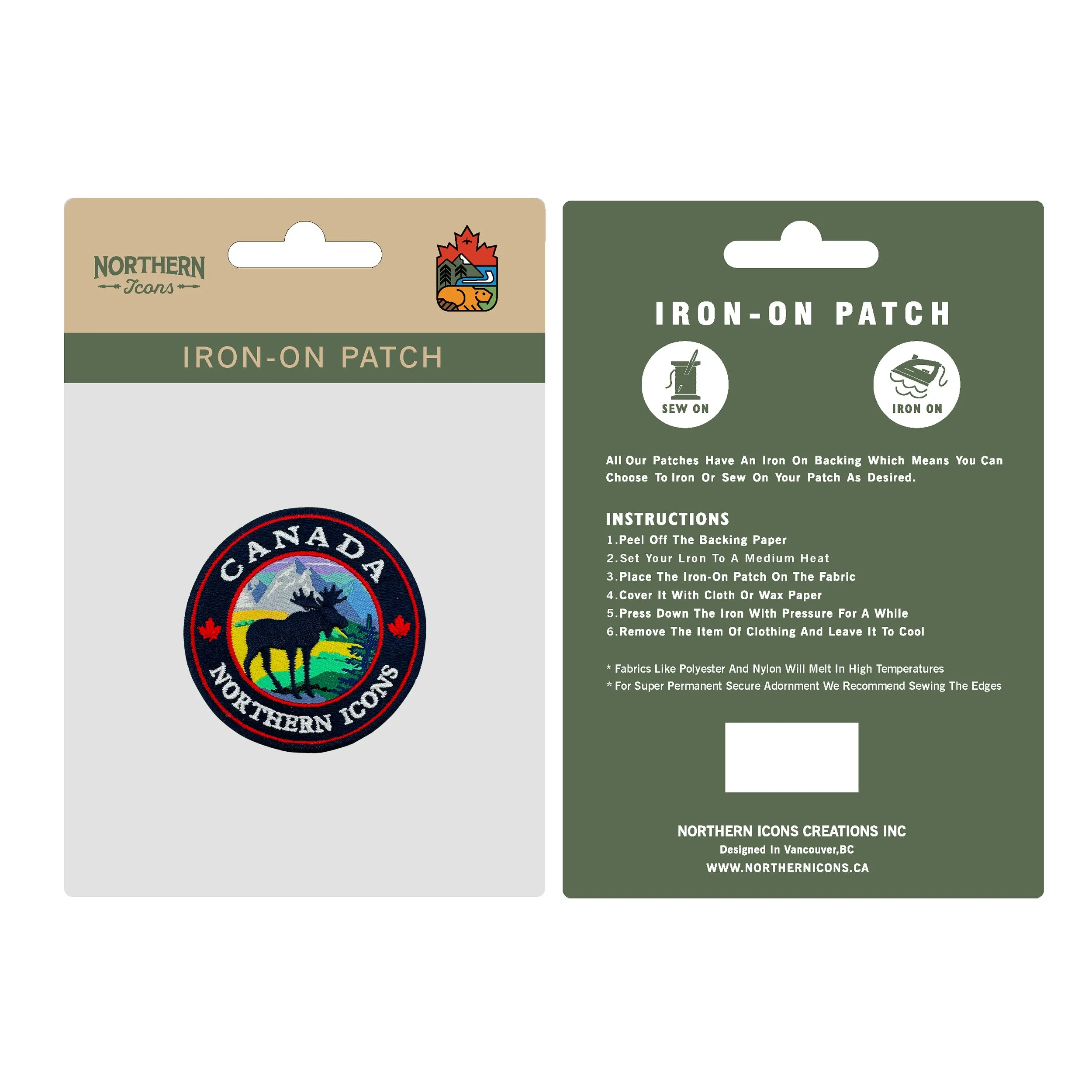 Canada iron-on embroidery patch