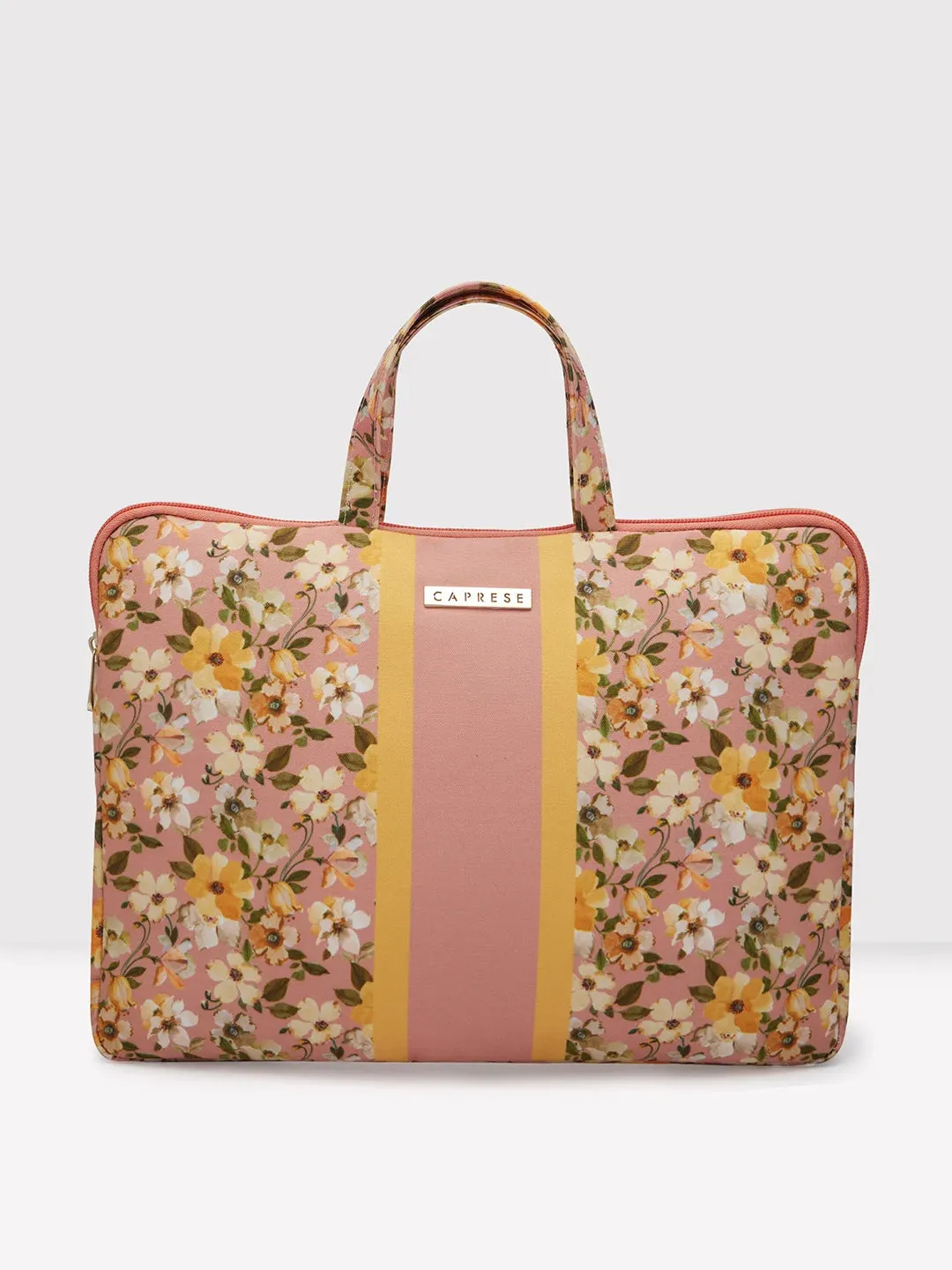 Caprese Orchid Large Yellow Laptop Sleeve Bag