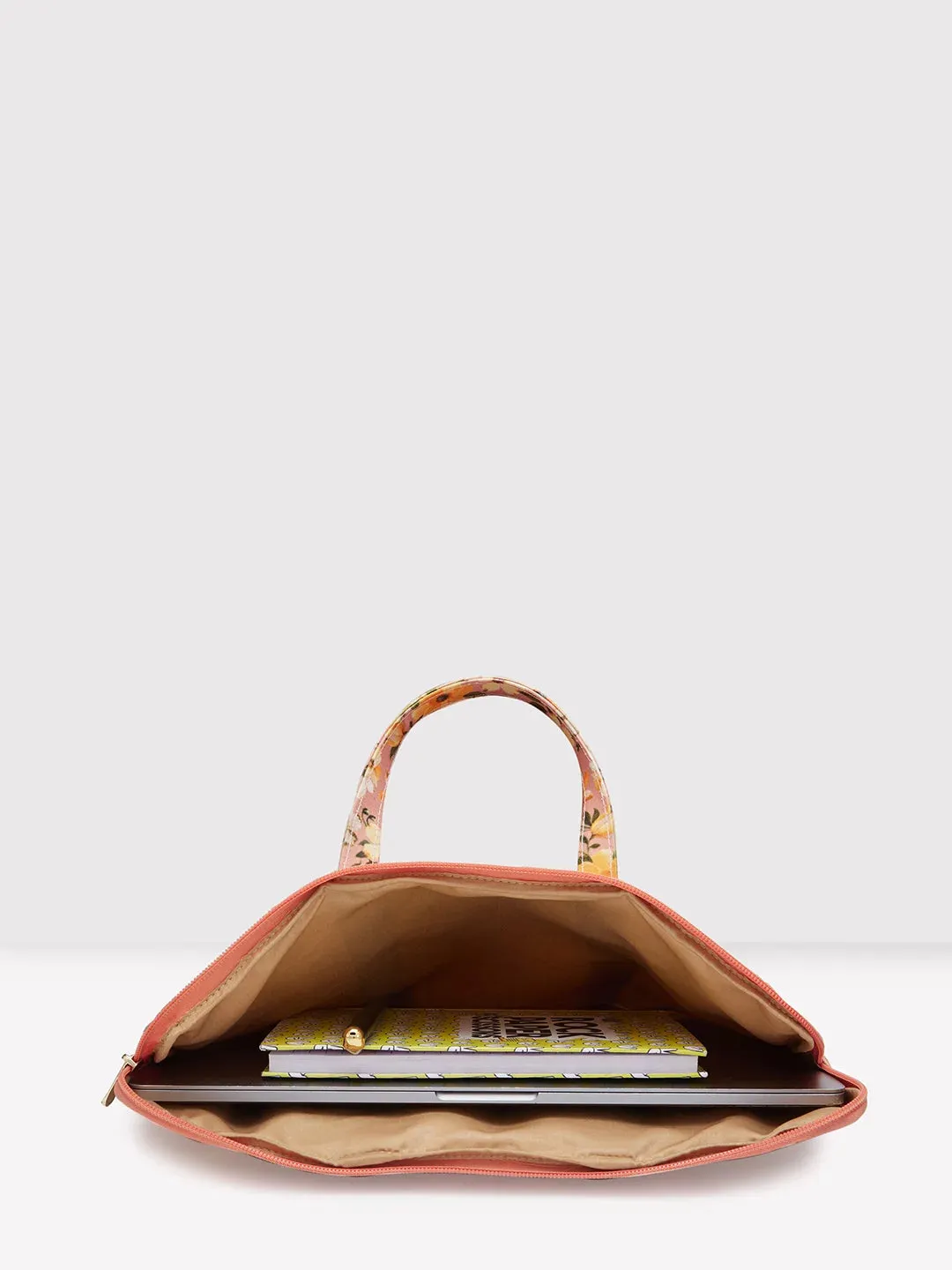 Caprese Orchid Large Yellow Laptop Sleeve Bag