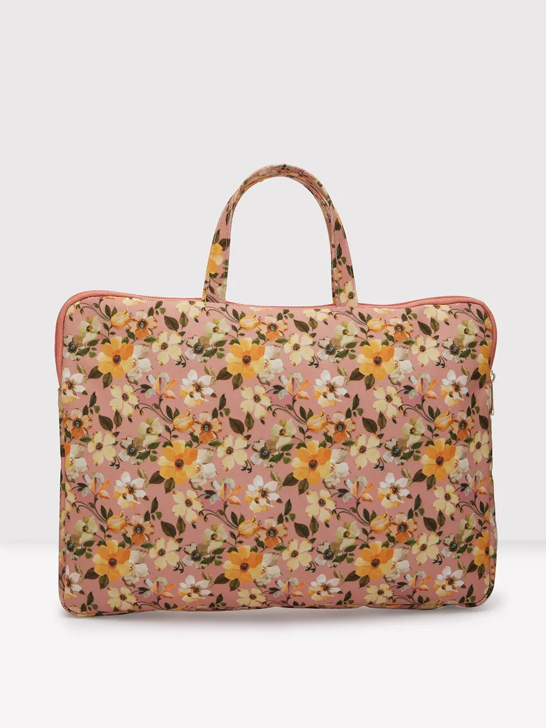 Caprese Orchid Large Yellow Laptop Sleeve Bag