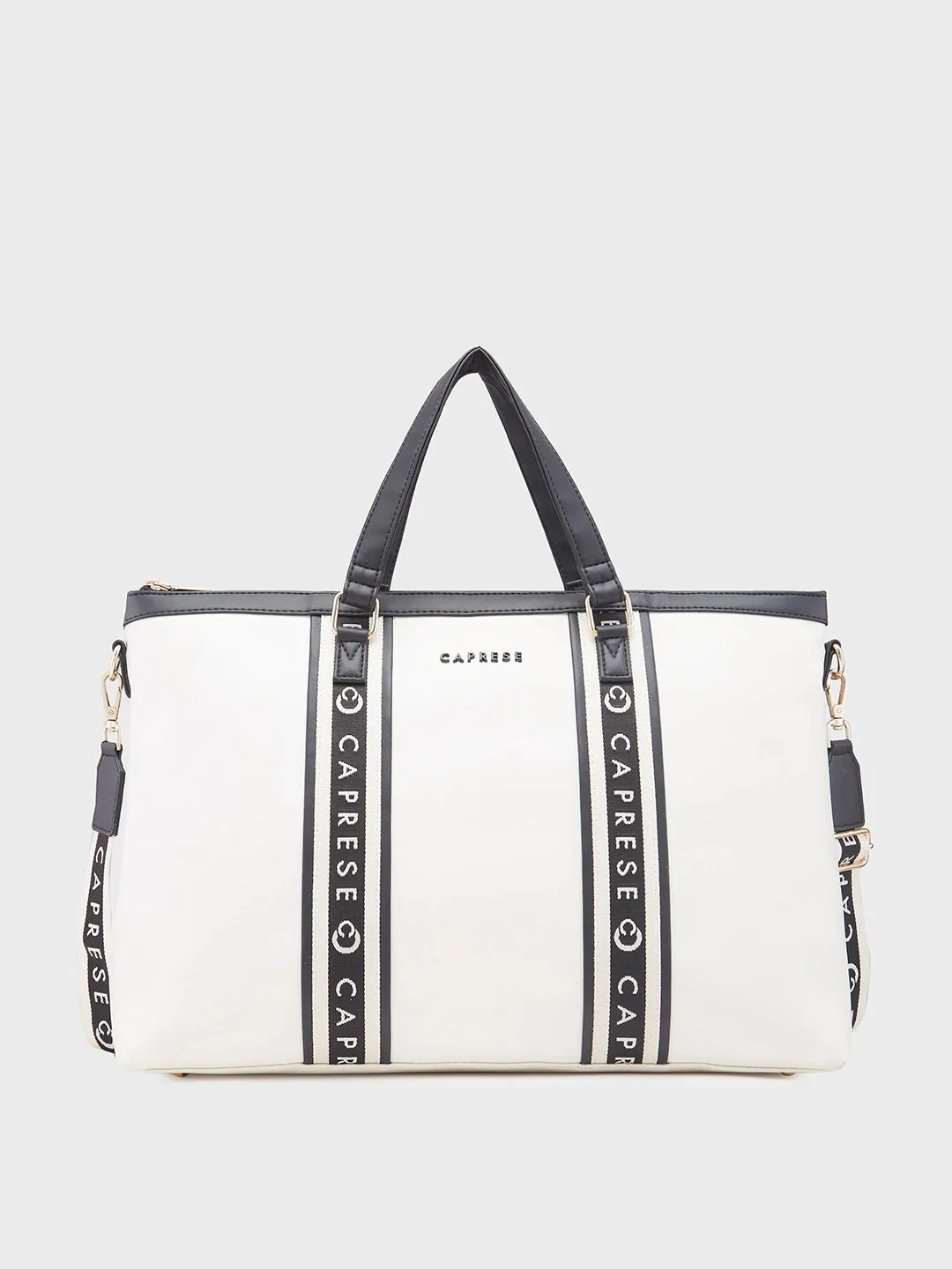 Caprese Trinity Large Cream Laptop Bag